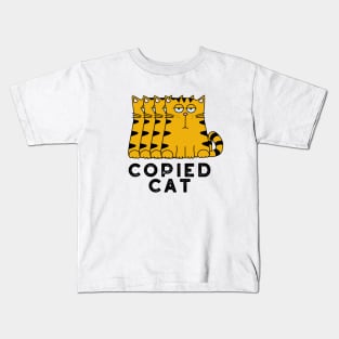 Copied Cat Cute Animal Pun Kids T-Shirt